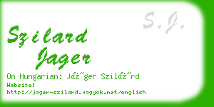 szilard jager business card